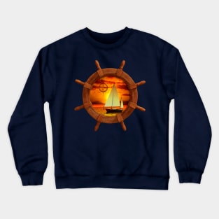 Sailboat Sunset Crewneck Sweatshirt